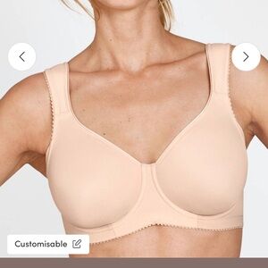 Miss Mary Stay Fresh Under Wire Padded Shoulders  Beige  Bra - - 46G US